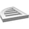 Ekena Millwork Quarter Round Top Left Surface Mount PVC Gable Vent w/ 2"W x 1-1/2"P Brickmould Frame, 12"W x 16"H GVPQL12X1602SF - alternate 4
